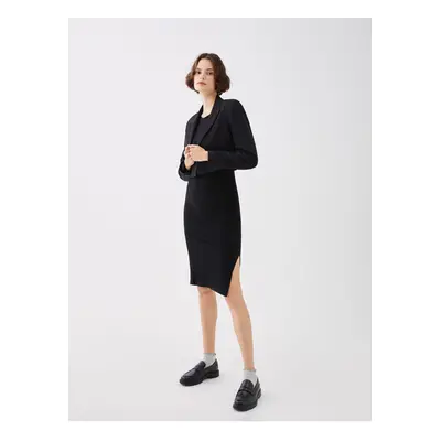 LC Waikiki Crew Neck Straight Long Sleeve Women's Bodycon Dress