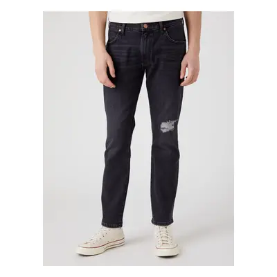 Black men's straight fit jeans with ripped effect Wrangler - Men