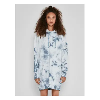 Blue and White Patterned Sweatshirt Dress Noisy May Ilma - Women