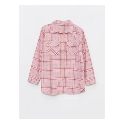 LC Waikiki Plaid Long Sleeve Girl's Shirt Jacket