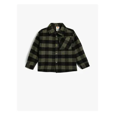 Koton Lumberjack Shirt with Flap Pocket Long Sleeves