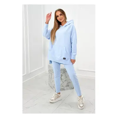 marka niezdefiniowana Set with a hoodie blue