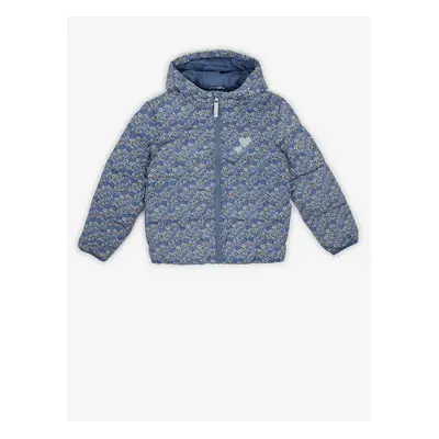 Blue Girly Flowered Quilted Jacket Tom Tailor - Girls