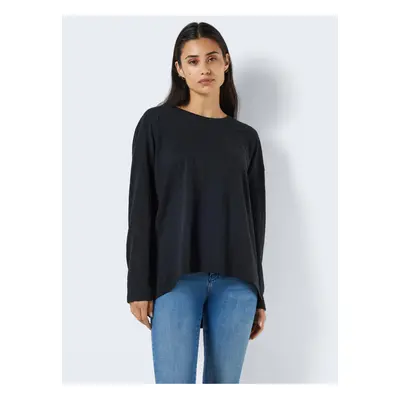 Black Womens Basic Oversize Long Sleeve T-Shirt Noisy May Ma - Women