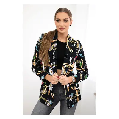 Turecki Cotton jacket with a colorful print camel