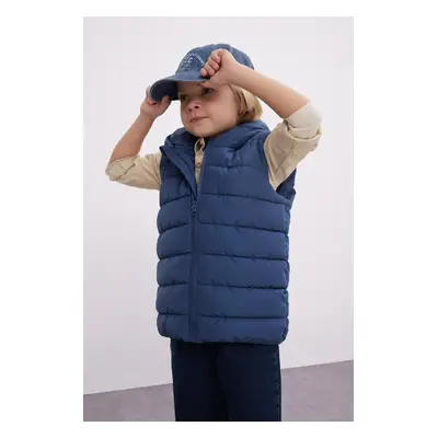 DEFACTO Baby Boy Water Repellent Hooded Zippered Pocket Puffer Vest