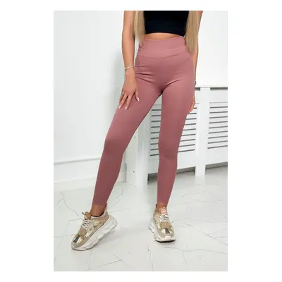 Striped leggings trousers navy pink