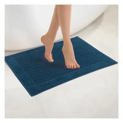 Zwoltex Unisex's Velour Bath Mat Carlo Navy Blue