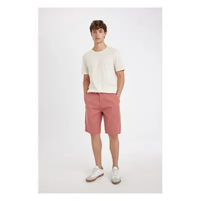 DEFACTO Regular Fit Straight Leg Gabardine Bermuda Shorts