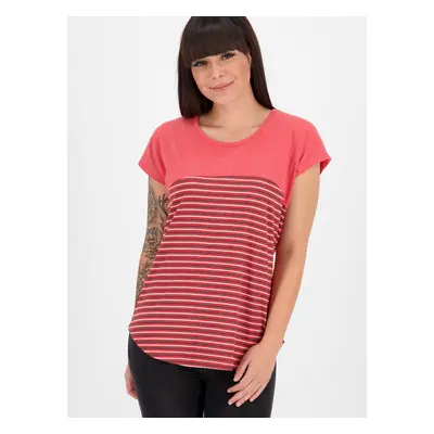 Red women's striped T-shirt Alife and Kickin - Women