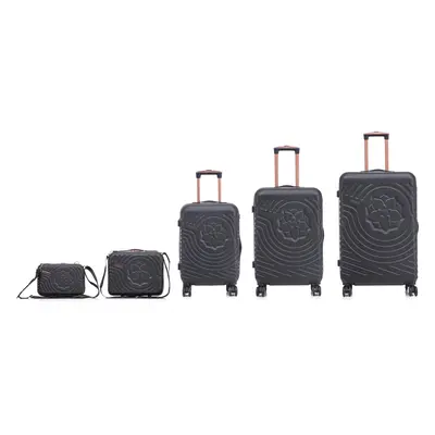 Semiline Unisex's 5-in-1 ABS Suitcases Set+Toiletry Bag T5819-0