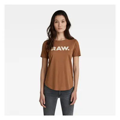 G-STAR T-shirt - RAW. slim r t wmn brown