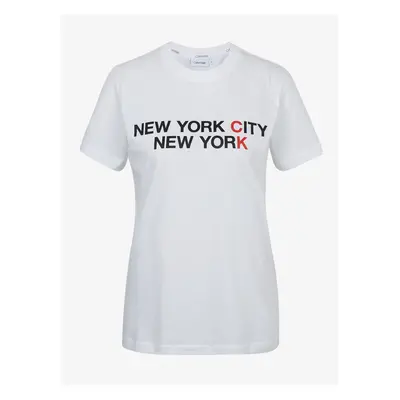 Calvin Klein T-Shirt Logo Text Tee - Women