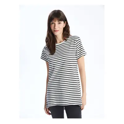 LC Waikiki Women's Crew Neck Striped Short Sleeve Tunic