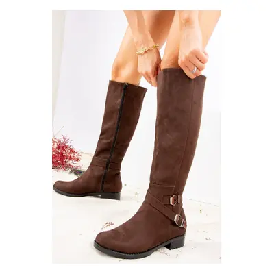 Fox Shoes Brown Suede Women's Boots