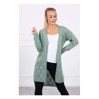 Sweater with a geometric pattern dark mint