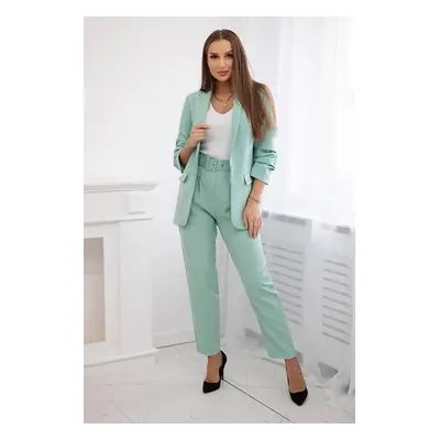 Elegant set of jacket and trousers light mint