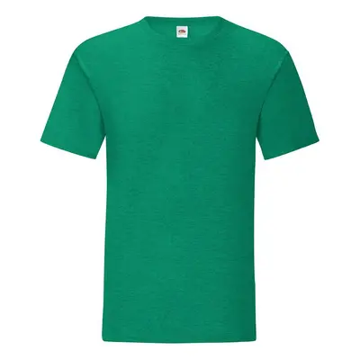 Green men's t-shirt in combed cotton Iconic with Fruit of the Loom sleeve