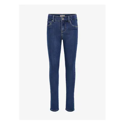 Dark blue girls' slim fit jeans ONLY Rain - Girls