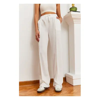 Bianco Lucci Women's Wide Leg Casual Sweatpants