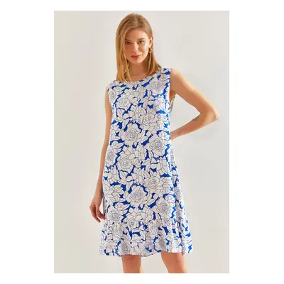 Bianco Lucci Women's Skirt Ruffled Floral Viscose Dress