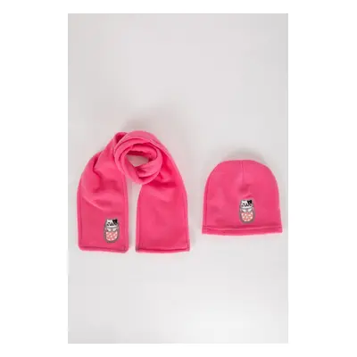 DEFACTO Girl Baby 2-Piece Fleece Scarf Beanie Set