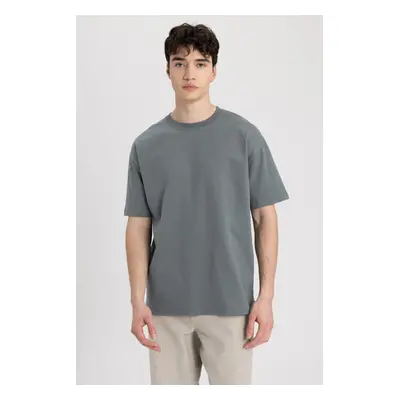 DEFACTO Boxy Fit Crew Neck Short Sleeve Basic T-Shirt