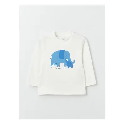 LC Waikiki Crew Neck Printed Long Sleeve Baby Boy T-Shirt