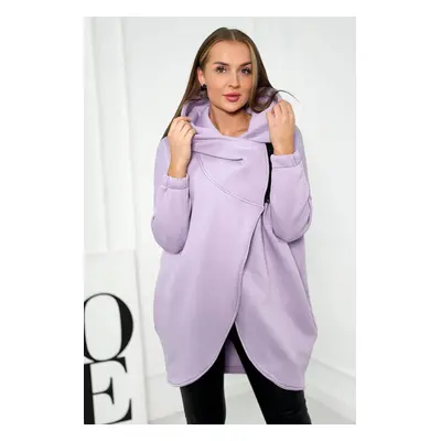 marka niezdefiniowana Sweatshirt with short zipper purple