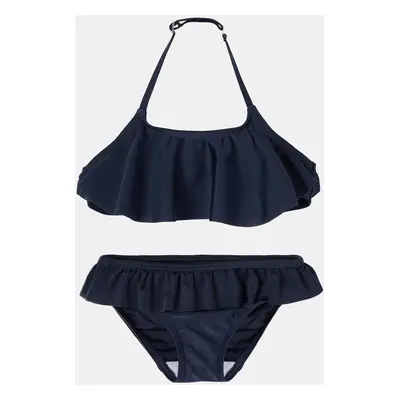 Dark blue girls' two-piece swimsuit with ruffles name it Fini - unisex