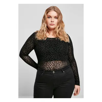 Women's Flock Lace Body Black