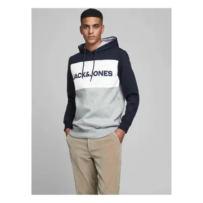 Blue/Grey Jack & Jones Hoodie - Men