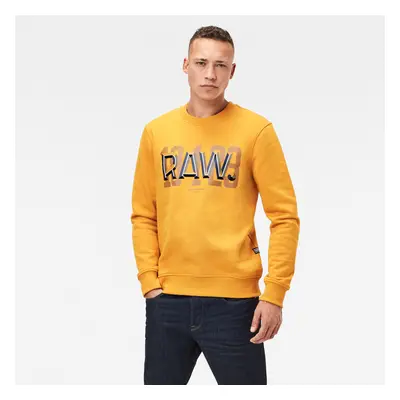 G-STAR Sweatshirt - Raw dot r sw l\s orange