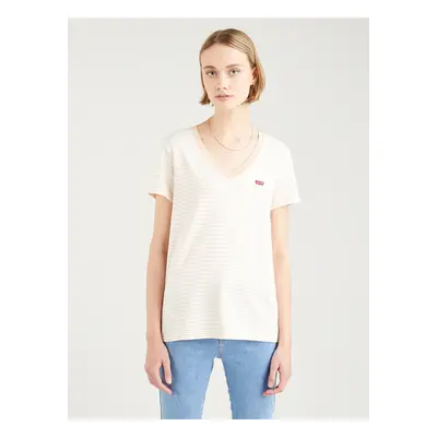 Levi&#39;s Cream-White Women&#39;s Striped T-Shirt - Women&#39;s®