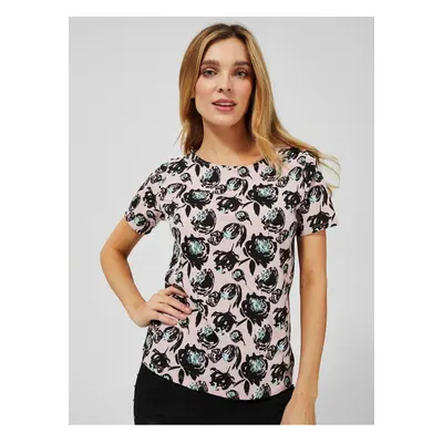 Black and pink patterned T-shirt Moodo - Women