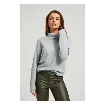 Women's turtleneck with long sleeves MOODO - gray