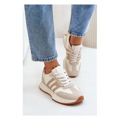 Women's platform trainers beige Thari