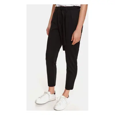 Black cropped trousers with tie TOP SECRET - Women's