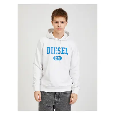 White Mens Hoodie Diesel - Men