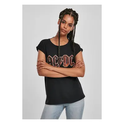 Women's T-shirt with AC/DC voltage black