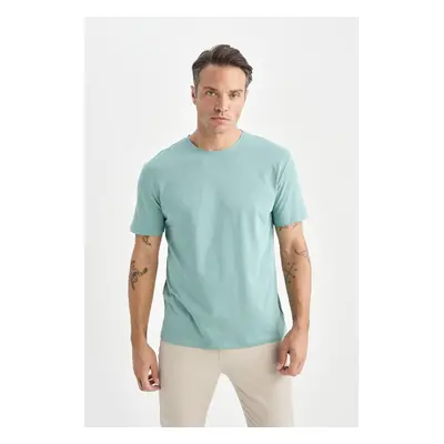 DEFACTO New Regular Fit Crew Neck Basic Plain Short Sleeve T-Shirt