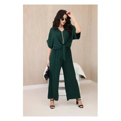 Set of blouses with trousers dark green