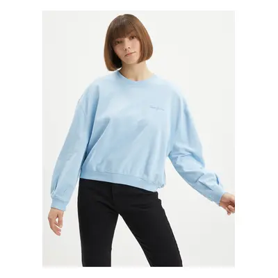 Light blue Womens Sweatshirt Pepe Jeans Terry - Ladies