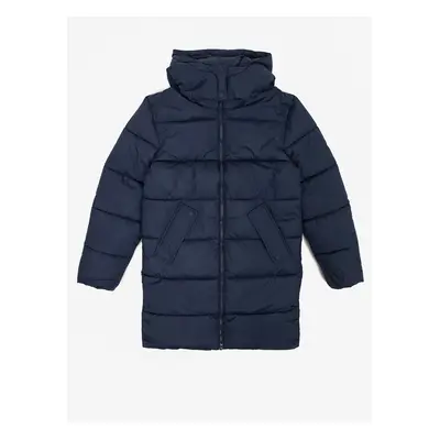 Tom Tailor Dark Blue Girly Quilted Winter Coat with Detachable Hood Tom - Girls