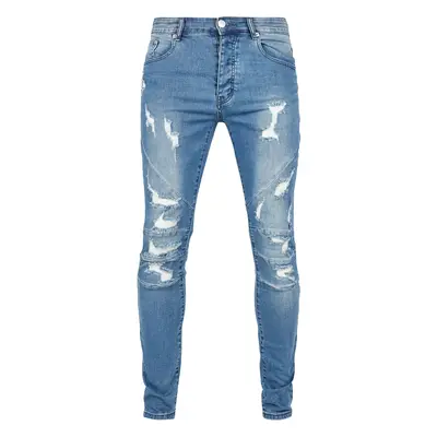 Men's Paneled Jeans Blue