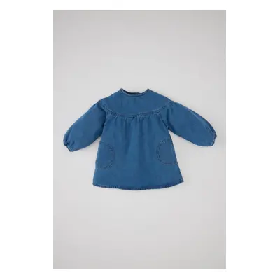 DEFACTO Baby Girl Long Sleeve Jean Dress