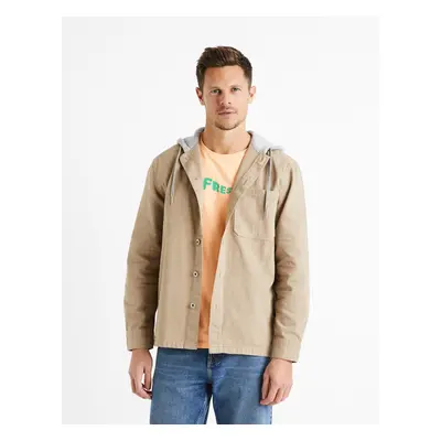 Celio Denim Hooded Shirt Dadenim - Men