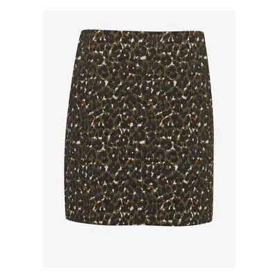 Brown patterned women's skirt CAMAIEU - Women's