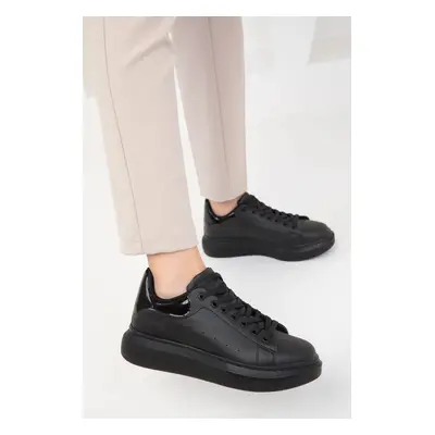 Soho Black-Black Patent Leather Women's Sneaker