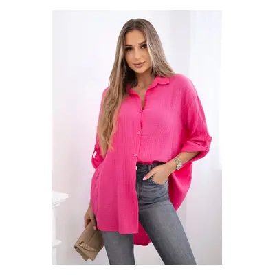 Kesi Włoski Cotton muslin shirt pink